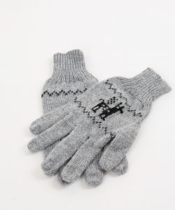 Alpaca Gloves Motif Light Grey