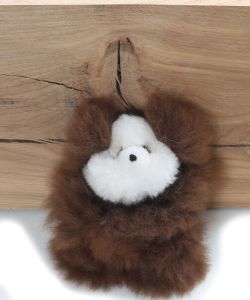 Alpaca Teddy Bear Brown Miniature