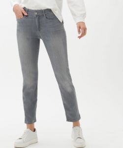 Women's grey ankle length skinny jeans with 5 pockets. Style Shakira by Brax Feel Good. 