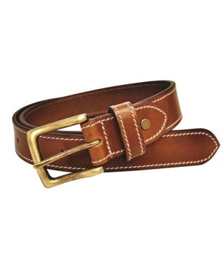 Charles Smith Leather Stitched Belt Tan