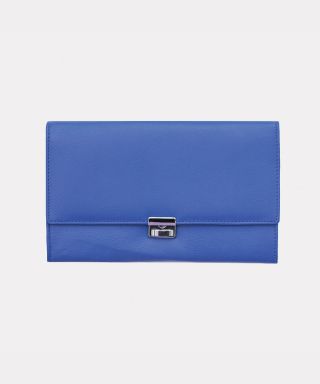 Primehide Leather Travel Wallet Purse Blue 449