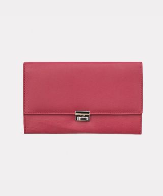 Primehide Leather Travel Wallet Purse Red 449