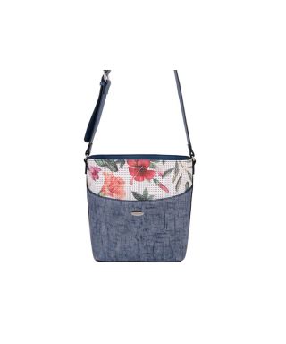 David Jones Denim Floral Crossbody Bag
