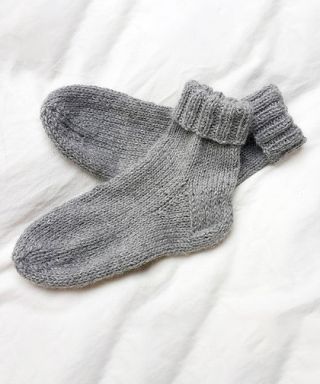 Alpaca Bed Socks Grey