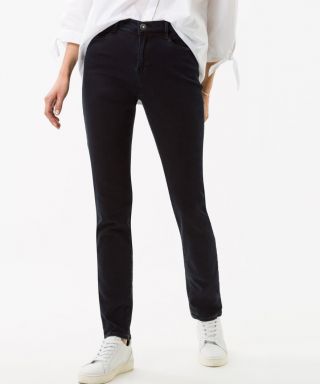 Brax carola feminine curvy fit jeans with a high waist crafted from breathable stretchy cotton