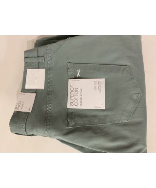 BRAX Carola Feminine Fit Cotton Trousers Green-12 R (Leg 32")