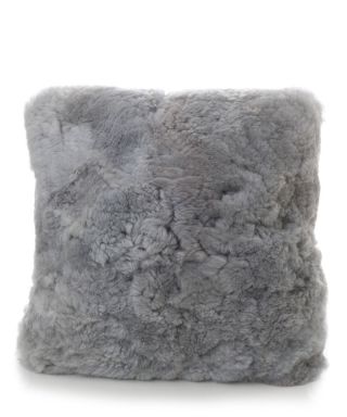Alpaca Fur Cushion Cover Grey