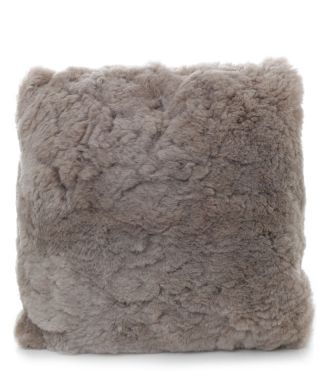 Alpaca Fur Cushion Cover Pebble