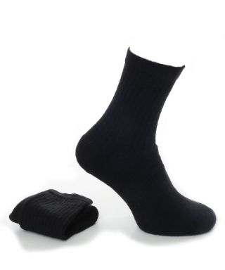 Alpaca Socks With Cushioned Sole Black