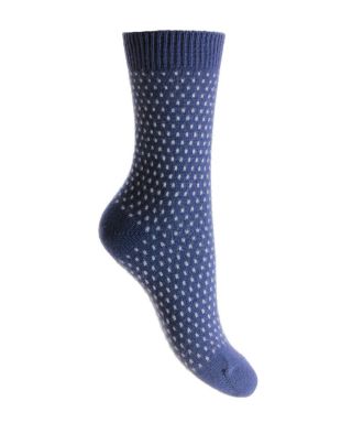 Pantherella Dotty Cashmere Socks Blue