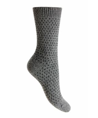 Pantherella Dotty Cashmere Socks Charcoal