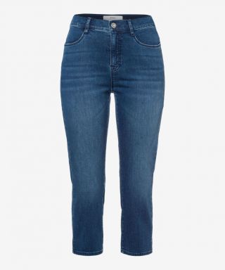 BRAX regular blue wash jeans with button and zip fastening, belt hoops and front pockets.