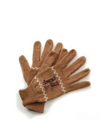 Alpaca Gloves Motif Tan