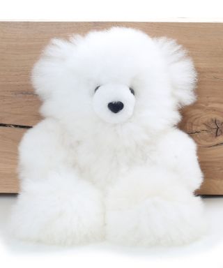 Alpaca Teddy Bear White Medium