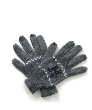 Alpaca Gloves Motif Charcoal