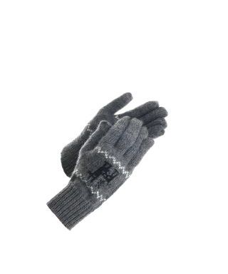 Alpaca Gloves Motif Dark Grey