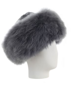 Baby Alpaca Fur Hat Grey