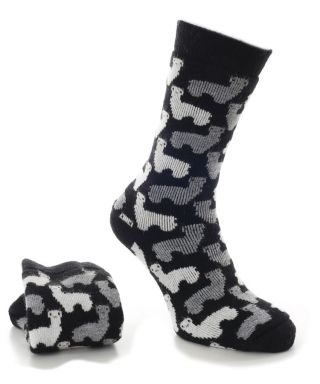 Alpaca Herdy Boot Socks Black