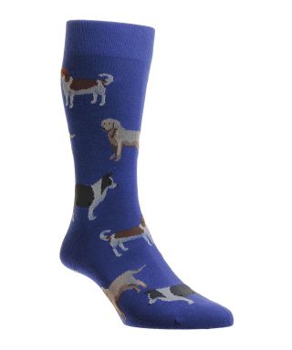 Pantherella Mens Pedar Dog Socks Royal