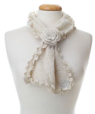 Alpaca Clothing Co Curly Edge Scarf Natural