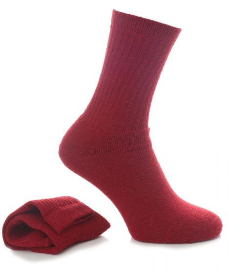 Alpaca Socks With Cushioned Sole Red