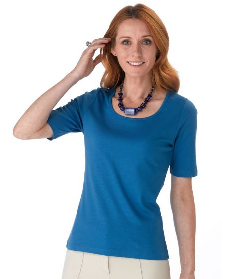 Artisan Route Pilar Pima Cotton T-Shirt Lapis Blue