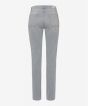 Women's BRAX grey slim leg jeans with 5 pockets, zip and button fastening and discreet logo.