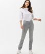 Women's BRAX pale grey slim leg jeans made in a super lightweight fabric perfect for summer.