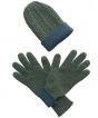 Mens Alpaca Reversible Gloves Teal Green