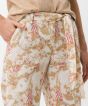 BRAX Maine Linen Floral Trousers Beige-16 Regular