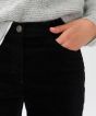 Women's black fine baby needle corduroy trousers by BRAX, cut to fit a curvy bottom and thighs 